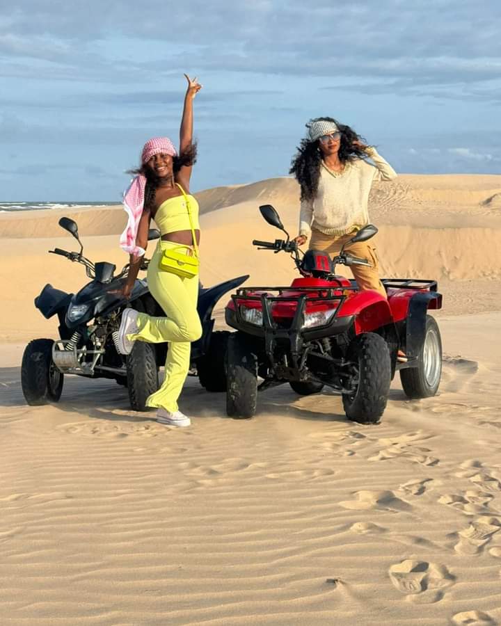 Quad biking on sand dunes